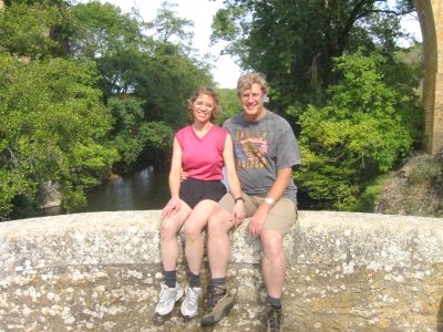 Terry and Dennis on Roman Built Bridge.